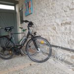 Porte-vélos sous patio rétais